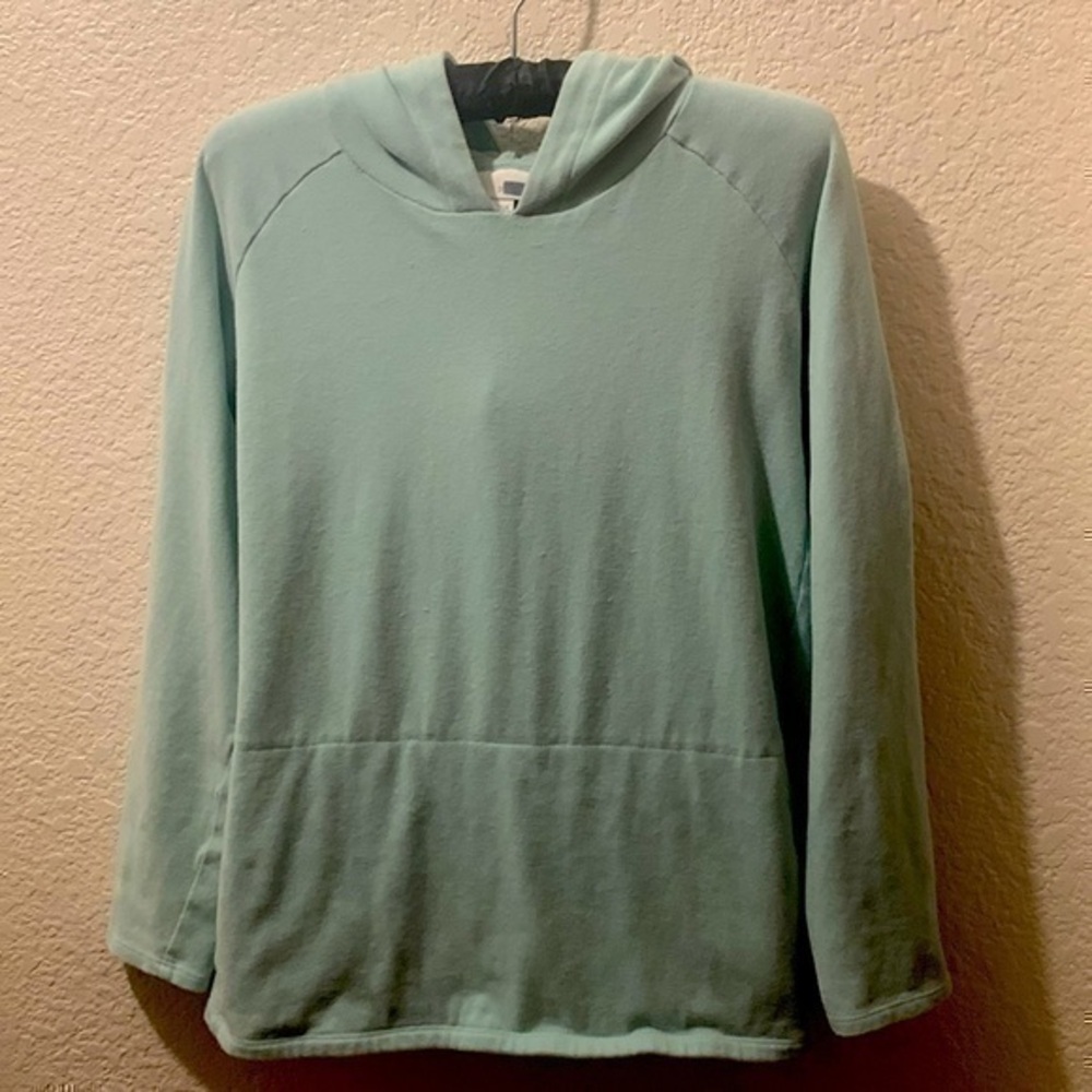 Pure Jill medium baby blue hoodie with front pockets